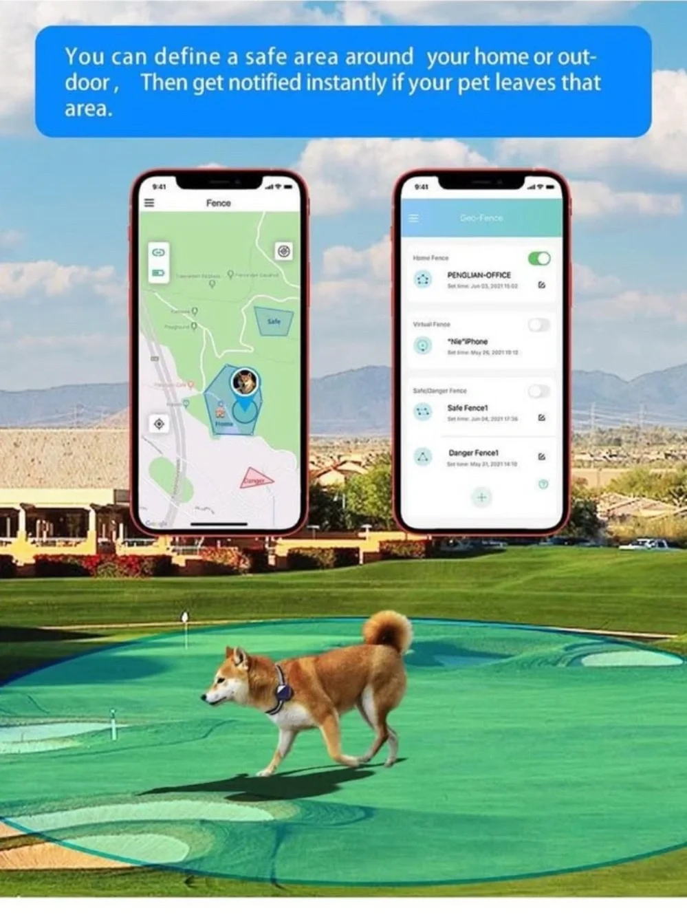 PetFon Pet GPS Tracker,Real Tracking Collar Device,APP Control For Dogs And Pets